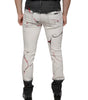Dolce & Gabbana Black White Printed Skinny Men Denim Jeans