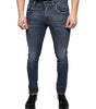 Dolce & Gabbana Dark Blue Washed Cotton Skinny Denim Jeans