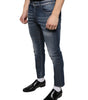 Dolce & Gabbana Dark Blue Washed Cotton Skinny Denim Jeans