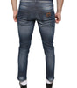 Dolce & Gabbana Dark Blue Washed Cotton Skinny Denim Jeans