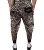 Dolce & Gabbana Brown Leopard Polyester Jogger Pants