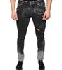 Dolce & Gabbana Black Embellished Cotton Skinny Denim Jeans