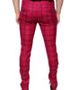 Dolce & Gabbana Pink Checkered Wool Skinny Pants