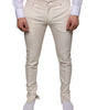 Dolce & Gabbana Off White Chino Wool Skinny Pants