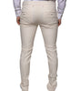 Dolce & Gabbana Off White Chino Wool Skinny Pants