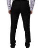 Dolce & Gabbana Black Wool Skinny Dress Formal Pants