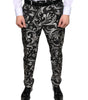 Dolce & Gabbana Black Jacquard Skinny Dress Pants