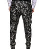 Dolce & Gabbana Black Jacquard Skinny Dress Pants
