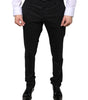 Dolce & Gabbana Black Wool Skinny Dress Formal Pants