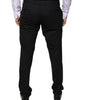 Dolce & Gabbana Black Wool Skinny Dress Formal Pants
