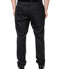 Dolce & Gabbana Black Wool Skinny Dress Formal Pants