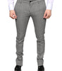 Dolce & Gabbana Gray Check Tartan Wool Skinny Pants