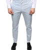 Dolce & Gabbana Light Blue Cotton Dress Pants