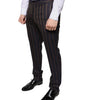 Dolce & Gabbana Brown Stripes Skinny Men Dress Pants