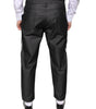 Dolce & Gabbana Black Bandana Silk Dress Pants