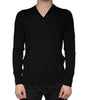 Dolce &amp; Gabbana Black Embellished V-neck Pullover Sweater