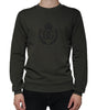 Dolce &amp; Gabbana Army Green DG Crown Crew Neck Pullover Sweater