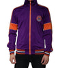 Dolce &amp; Gabbana Purple Polyester Full Zip Long Sleeve Sweater