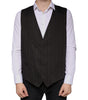Dolce & Gabbana Black Cotton Waistcoat Dress Formal Vest
