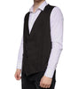 Dolce & Gabbana Black Cotton Waistcoat Dress Formal Vest