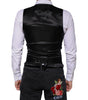 Dolce & Gabbana Black Wool Waistcoat Dress Formal Vest