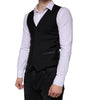 Dolce & Gabbana Black Wool Waistcoat Dress Formal Vest