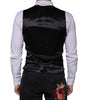 Dolce & Gabbana Black Wool Waistcoat Dress Formal Vest