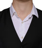 Dolce & Gabbana Black Wool Waistcoat Dress Formal Vest