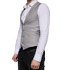 Dolce & Gabbana Light Gray Wool Formal Dress Waistcoat Vest