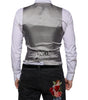Dolce & Gabbana Light Gray Wool Formal Dress Waistcoat Vest