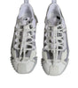 Dolce & Gabbana White Silver Low Top NS1 Sneakers Shoes