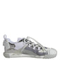 Dolce & Gabbana White Silver Low Top NS1 Sneakers Shoes