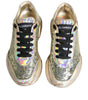 Dolce & Gabbana Gold Sequin Iridiscent Daymaster Sneakers Shoes
