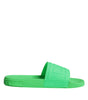 Sandales à enfiler en cuir vert Dolce &amp; Gabbana, chaussures de plage
