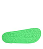 Sandales à enfiler en cuir vert Dolce &amp; Gabbana, chaussures de plage