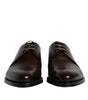 Dolce & Gabbana Black Leather Lace Up Men Derby Formal Shoes