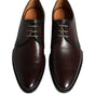 Dolce & Gabbana Black Leather Lace Up Men Derby Formal Shoes