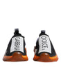 Dolce & Gabbana Black Orange Sorrento Slip On Sneakers Shoes