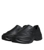 Dolce & Gabbana Black Foiled Rubber Toy Low Top Sneakers Shoes