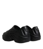 Dolce & Gabbana Black Foiled Rubber Toy Low Top Sneakers Shoes