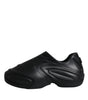 Dolce & Gabbana Black Foiled Rubber Toy Low Top Sneakers Shoes