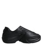 Dolce & Gabbana Black Foiled Rubber Toy Low Top Sneakers Shoes