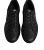 Dolce & Gabbana Black London Sacred Heart Men Sneakers Shoes