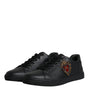 Dolce & Gabbana Black London Sacred Heart Men Sneakers Shoes
