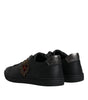 Dolce & Gabbana Black London Sacred Heart Men Sneakers Shoes