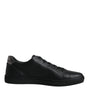 Dolce & Gabbana Black London Sacred Heart Men Sneakers Shoes