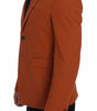 Dolce &amp; Gabbana Elegant Orange Casual Cotton Blend Blazer