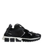 Dolce & Gabbana Black Mesh Sorrento Trekking Sneakers Shoes