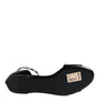 Dolce & Gabbana Black Leather Pearls Ankle Strap Sandals Shoes