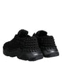 Dolce & Gabbana Black Knitted Daymaster Sneakers Shoes